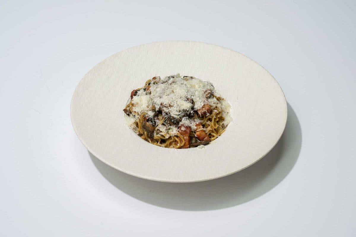 Mushroom Ramen Carbonara