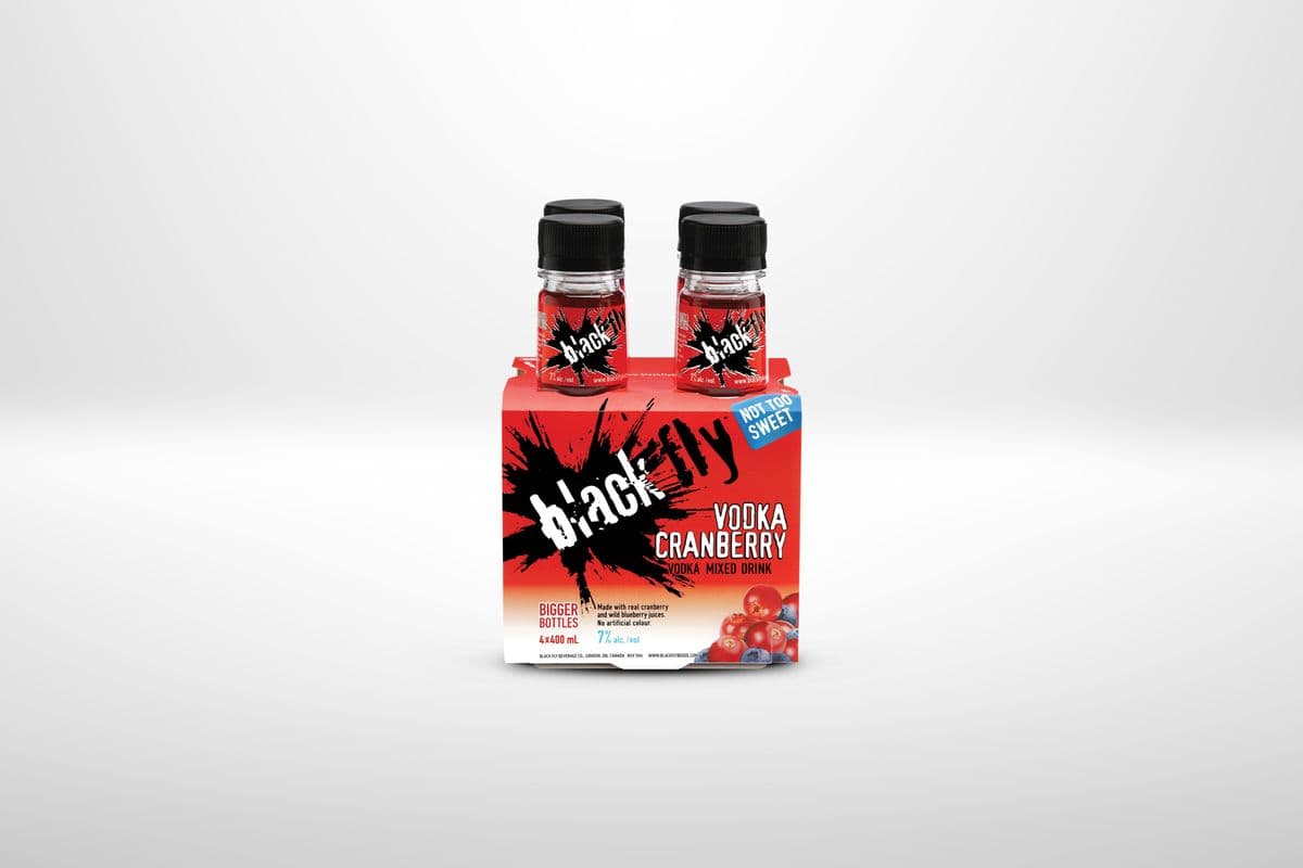 Black Fly Vodka Cranberry (4 x 400 ml)