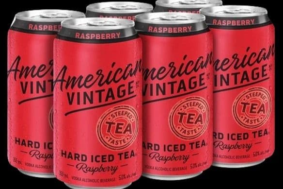 American Vintage Hard Iced Tea Raspberry Cans (6 x 355ml)