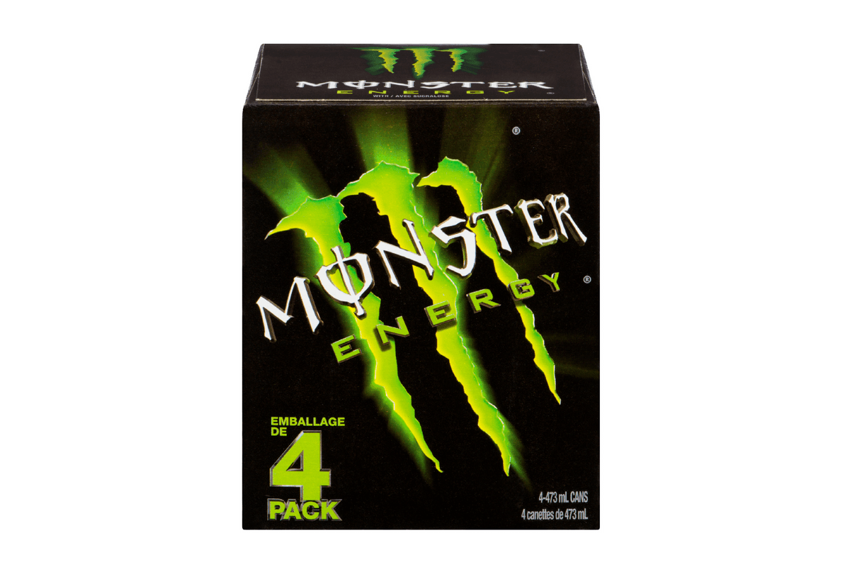 Monster Green 473ml (4 Pack) (473 ml x 4)