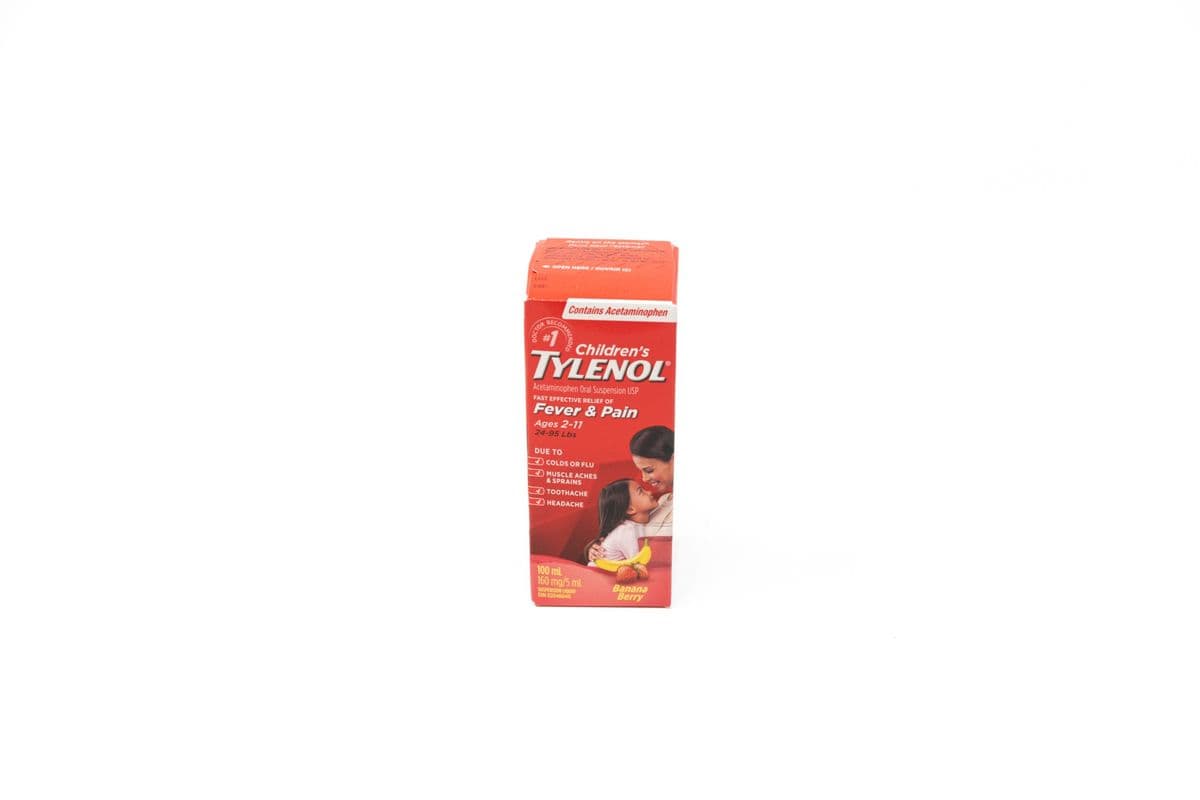 Children's Tylenol Banana Berry 100ml [ Ages 2-11 ]
