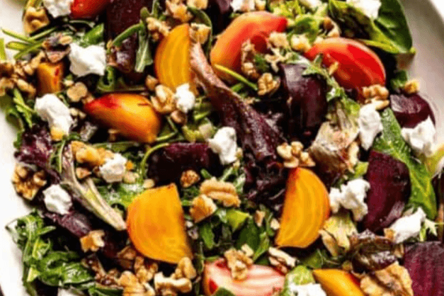 Healthy Grilled Vegetable and Goat Cheese Salad