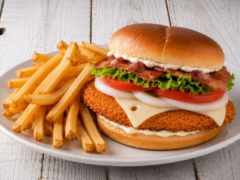 *ASSIETTE BURGER DE POULET CROUSTILLANT