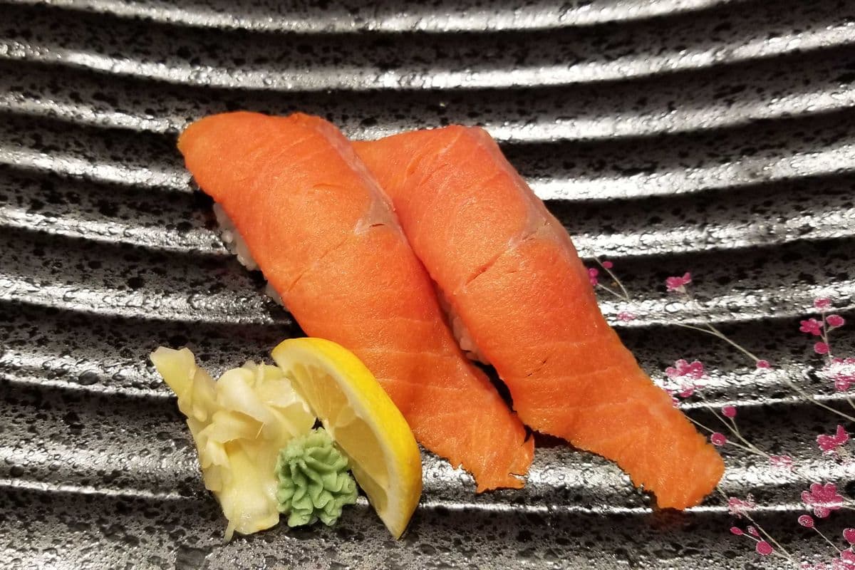 Smoked Salmon Nigiri Sushi
