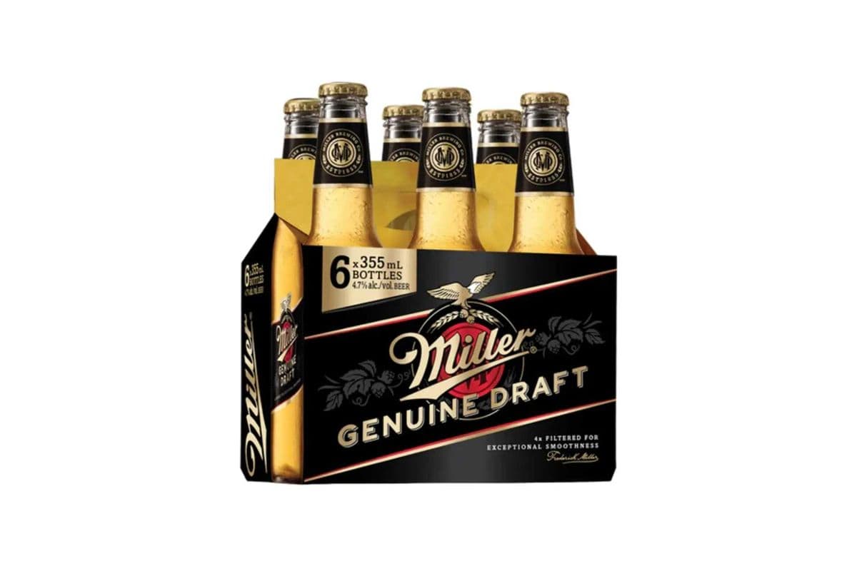 Miller Genuine Draft (6 x 355 ml Bottles)