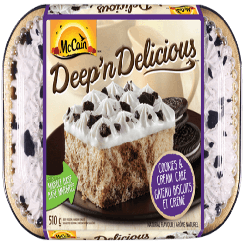 Mc Cain Deep n' Delicious Gateau Biscuits et Creme 510g/ Mc Cain Deep 'n Delicious Cake Cookies & Cream 510g