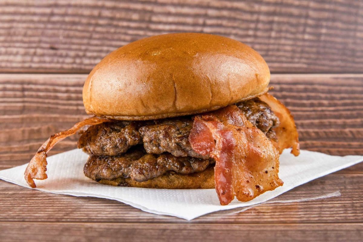 Double Bacon Burger (No Cheese)