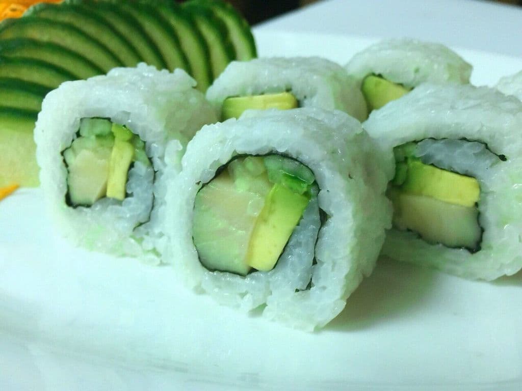 White Tuna Cucumber Avocado Ro
