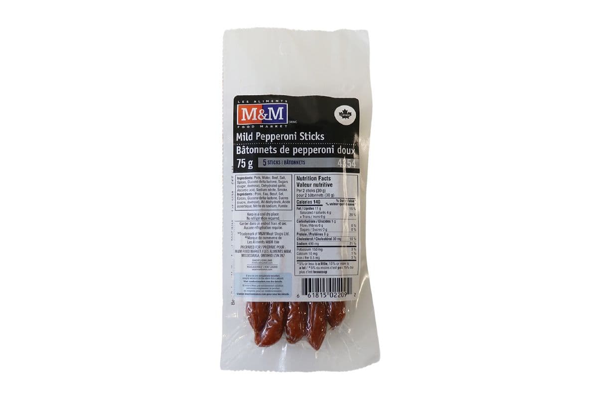 M&M Pepperoni Stick Mild 5PK (75g) 77849