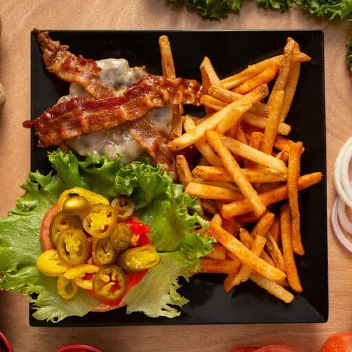 The Firehouse Burger Combo / The Firehouse burger combo