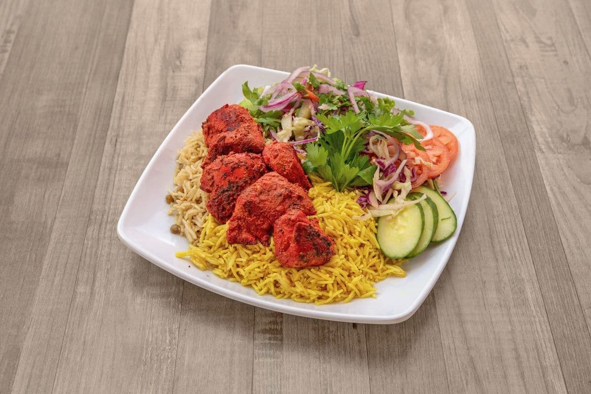 Spicy Chicken Kabob Platter