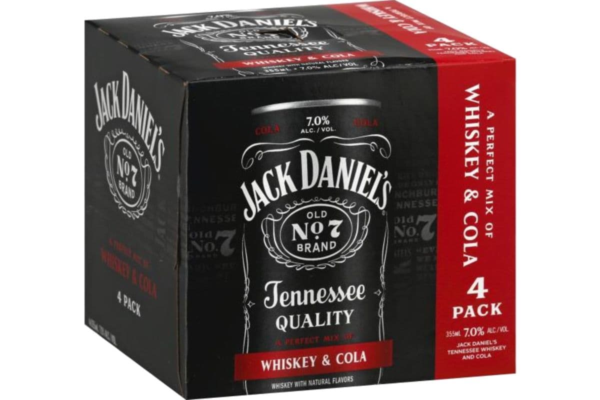 JACK DANIEL'S JACK & COLA (4 PACK) (4 x 355ML CAN)