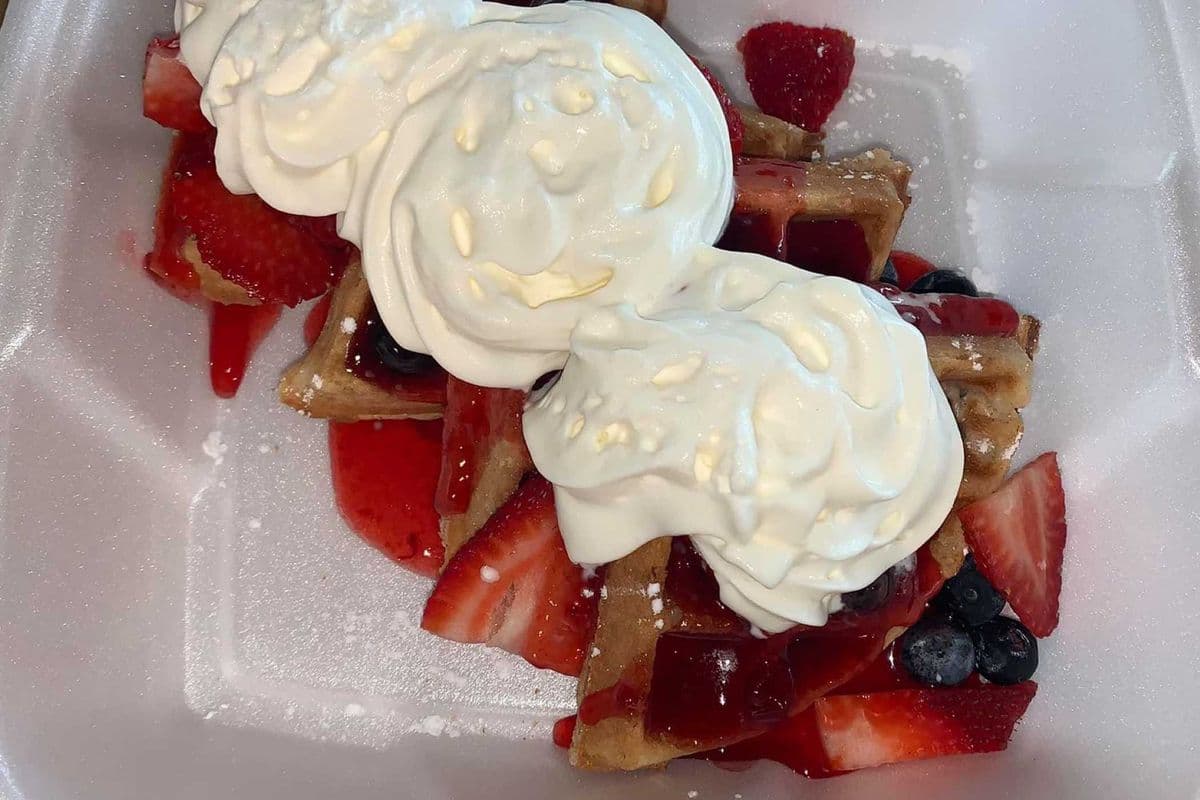 Berries and Cream Waffle