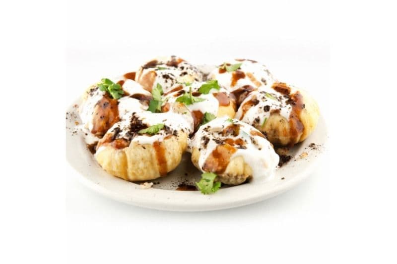 Aloo Tikka Chaat (Potato, Peas Cake and Chana)