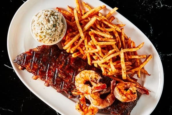Ribs and Jumbo Black Tiger Shrimp