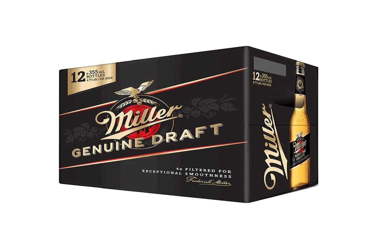 MILLER GENUINE DRAFT 12 BOTTLES (12 x 355mL)
