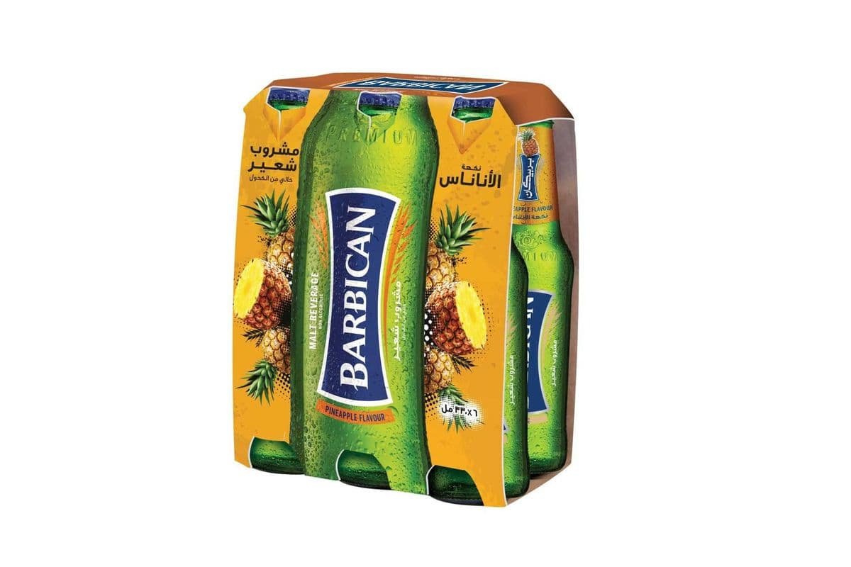 Barbican Pineapple Malt Beverage 330 Ml X 6 Pack (330 Ml X 6 Pack)