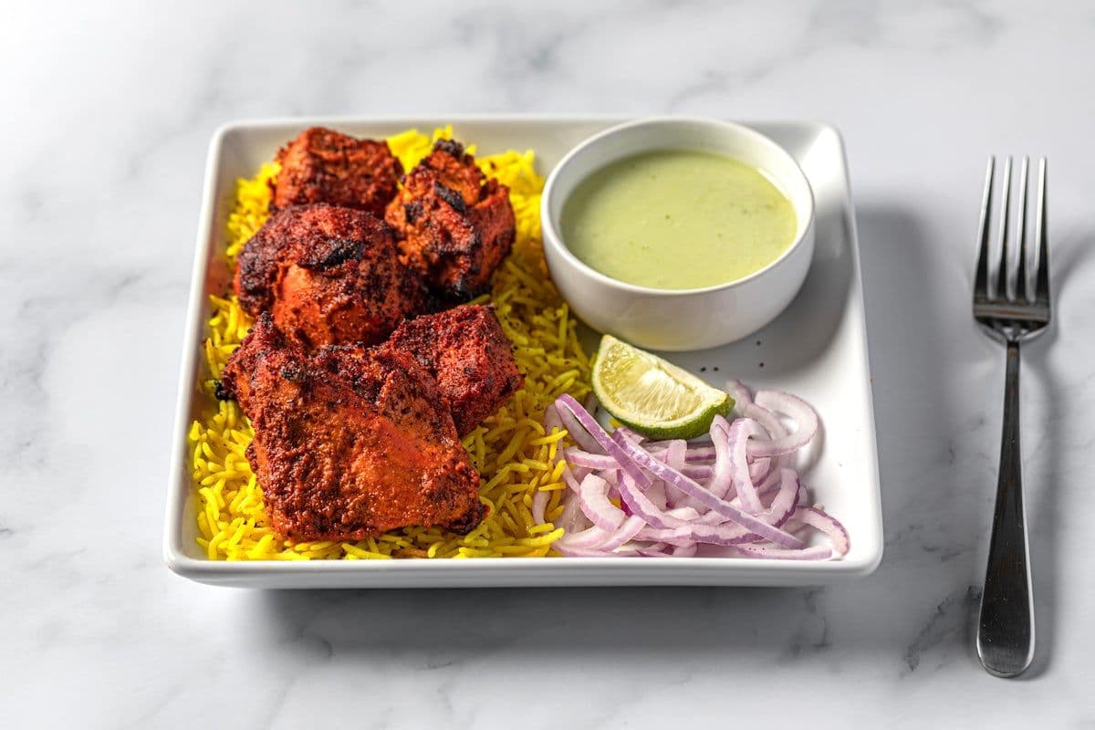 Raja Da Chicken Kabob With Rice