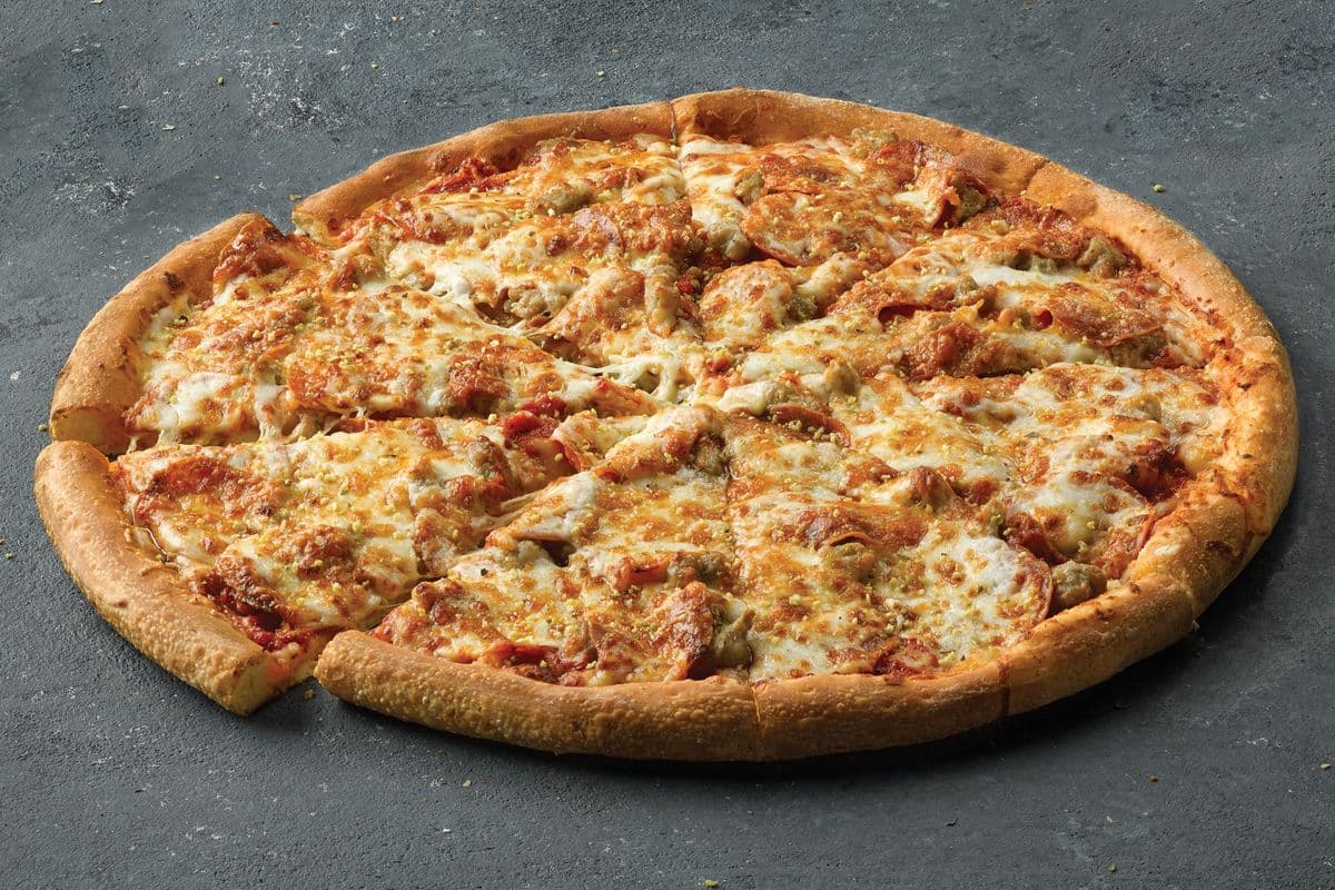 Small Pepperoni, Sausage, and Six Cheese Pizza