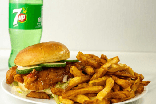Sweet Chili Crispy Chicken Burger Combo