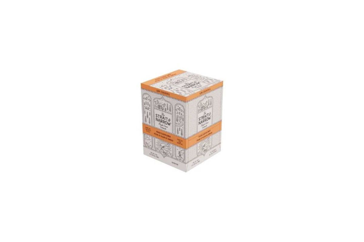 Strait & Narrow Peach Elderflower Gin Cocktail (4 Pack) (1 x 4x355ml)