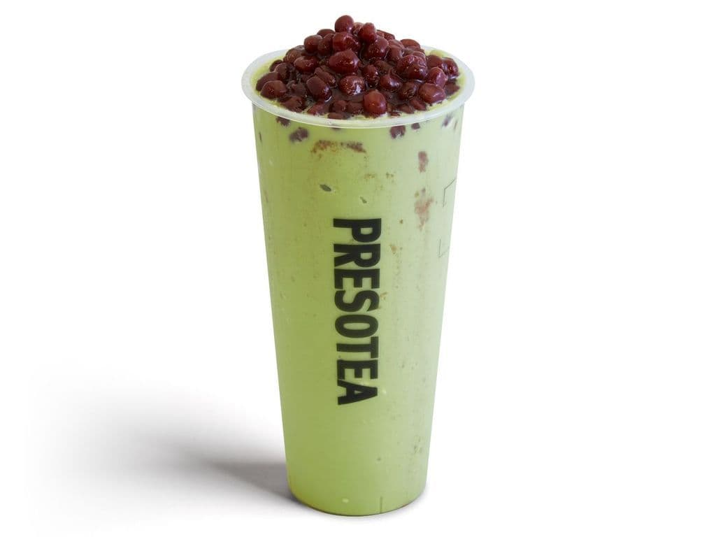 Matcha Slush with Red Bean