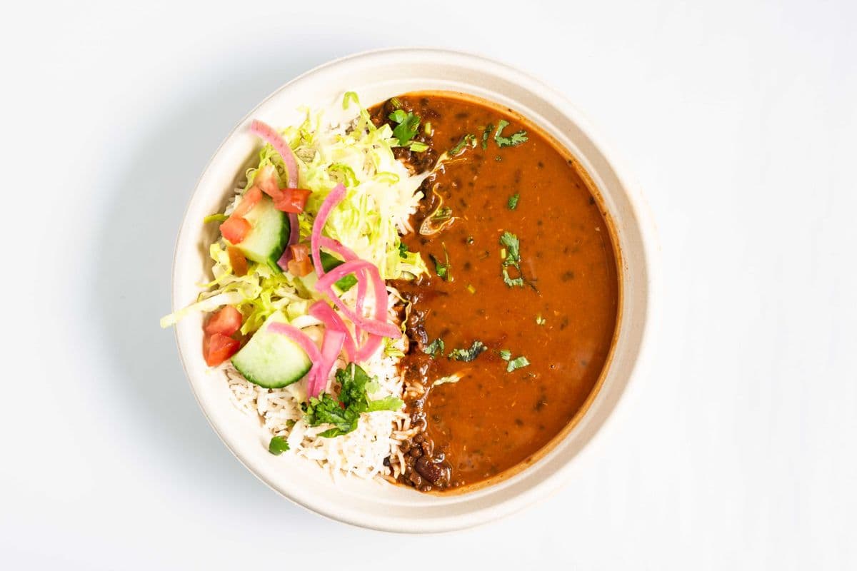 Dal Makhani and Rice Bowl (Veg, GF)