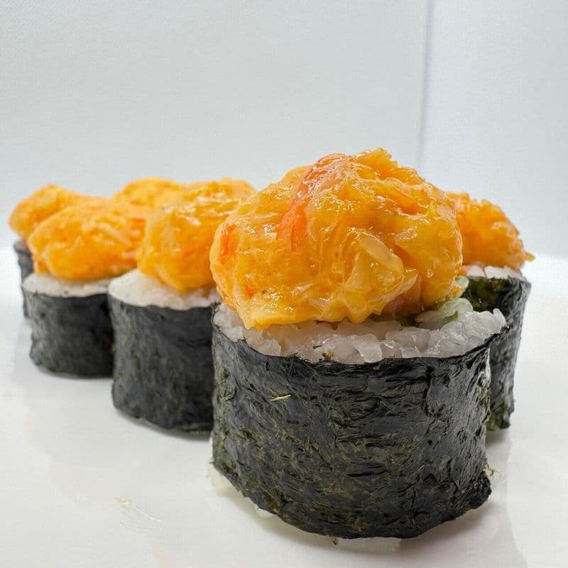 Baked roll with salmon