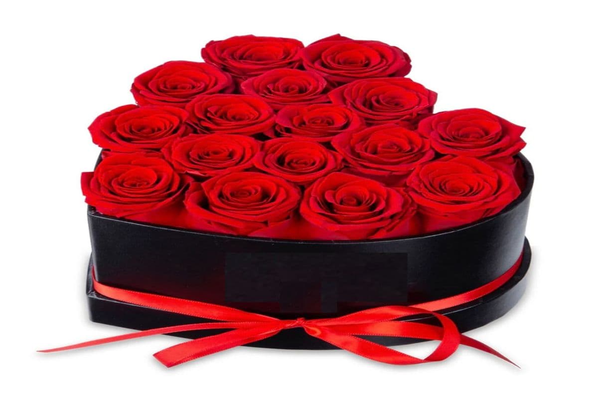Small Heart Shaped Box with Roses