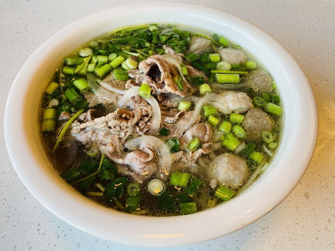 P5. Pho with Rare beef and Beef Balls