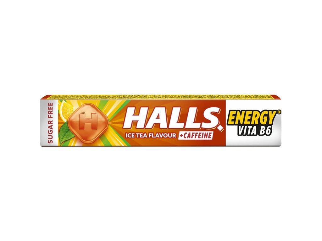 Halls Ice Tea with Caffeine Lozenges Hard Candy  32g Cough Drops