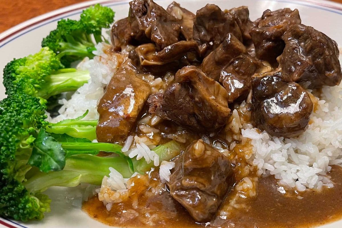 Braised Beef Brisket on Rice