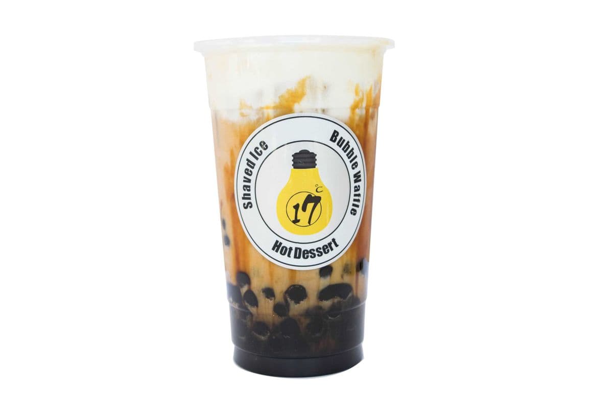 Brown Sugar Pearl Milk Tea with Cheese Foam (500ml)