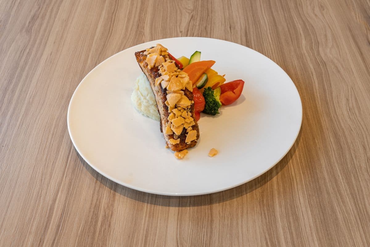 Fortune Cookie Crusted Salmon