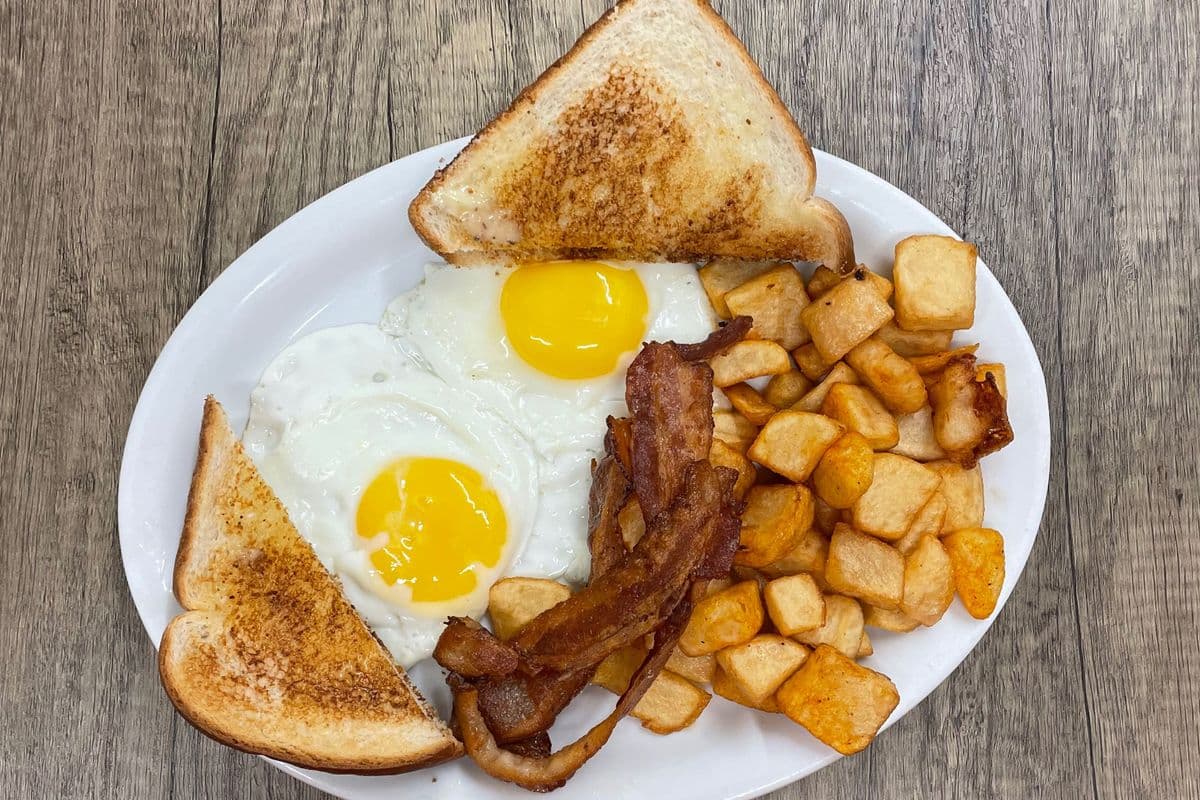 2. Eggs (2 pcs), Home Fries, and Toast Combo