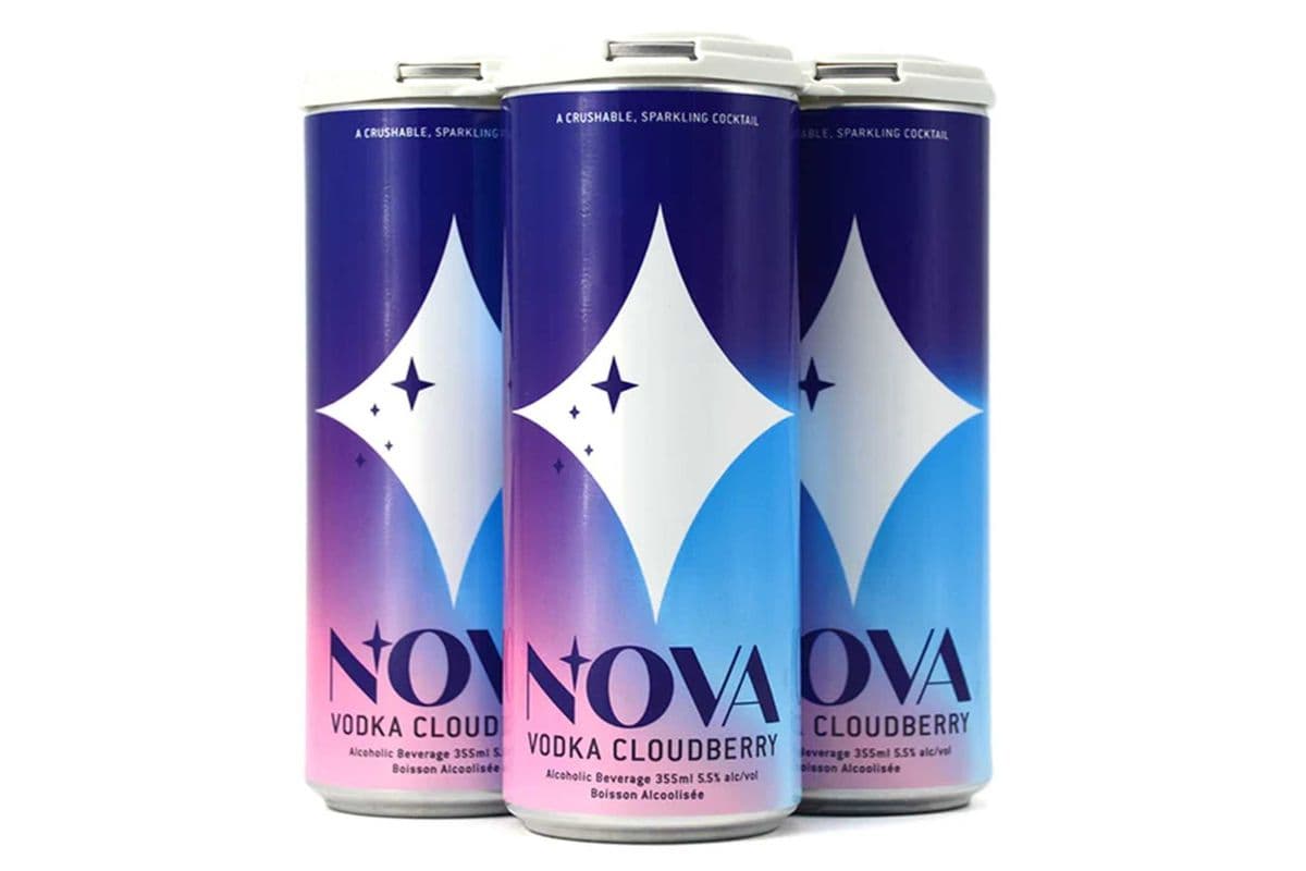 NOVA VODKA CLOUDBERRY 4 CANS (NEW ITEM) (4 x 355 ML)