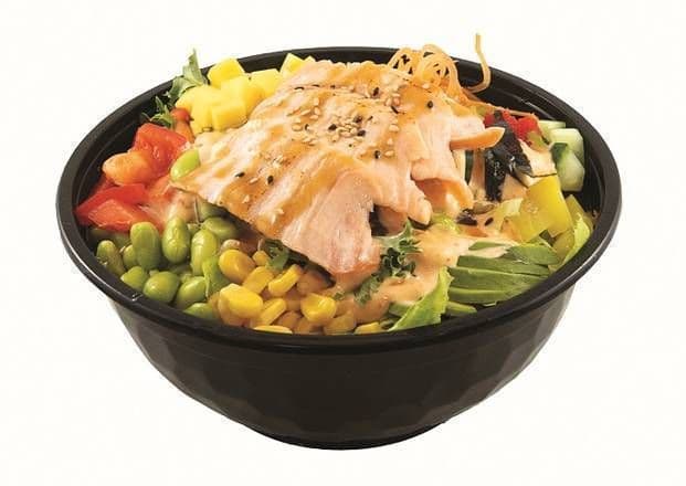 P4. Flamed Salmon Poke