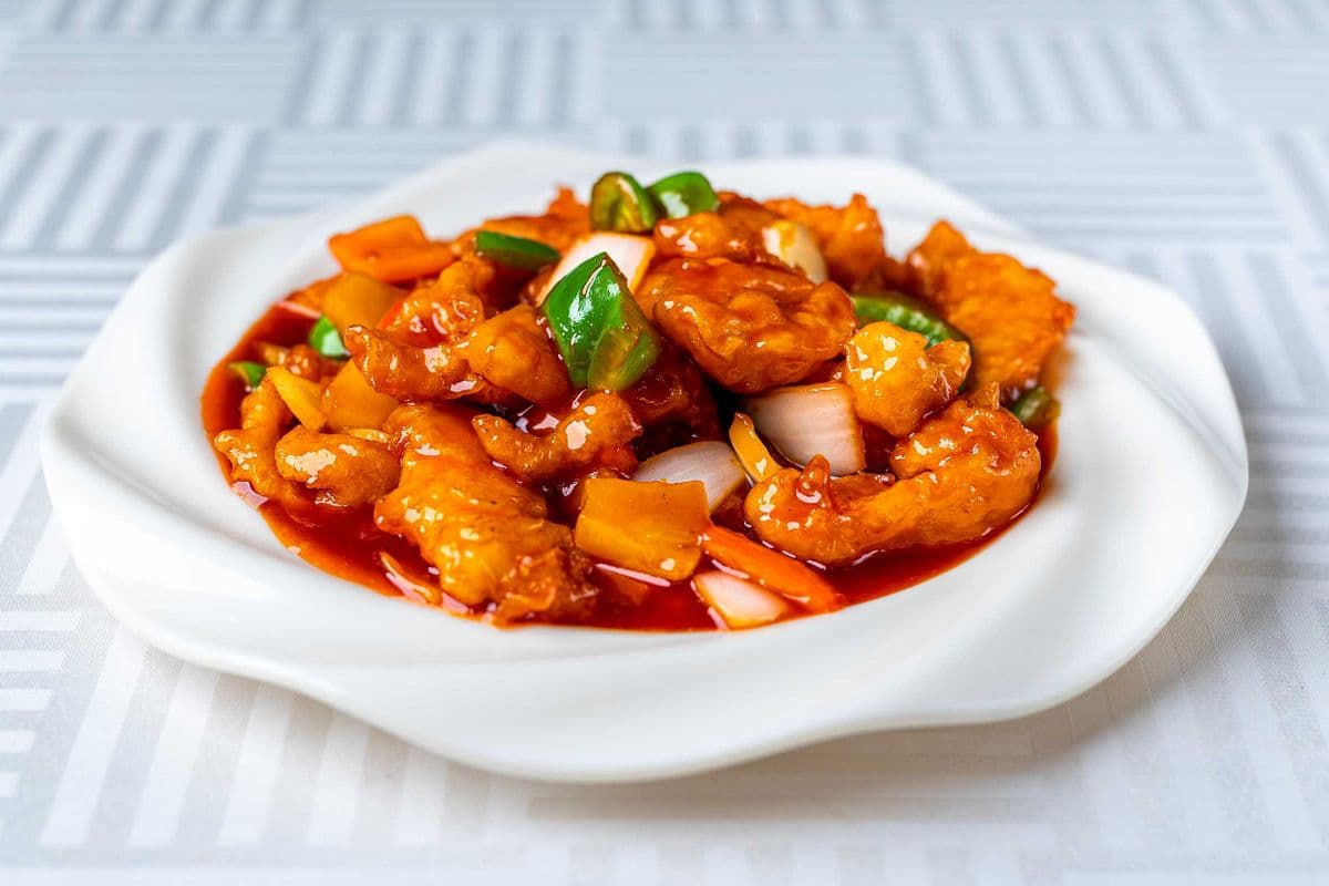 518-Filets de poisson avec sauce sucrée 糖醋魚片