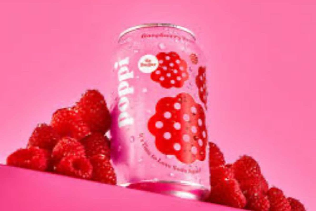 Poppi Sparkling Prebiotic Raspberry Rose Soda