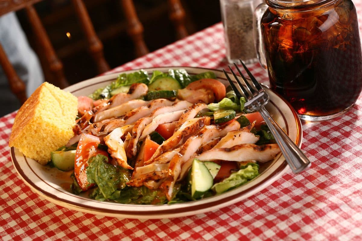 Grilled Chicken on Greens