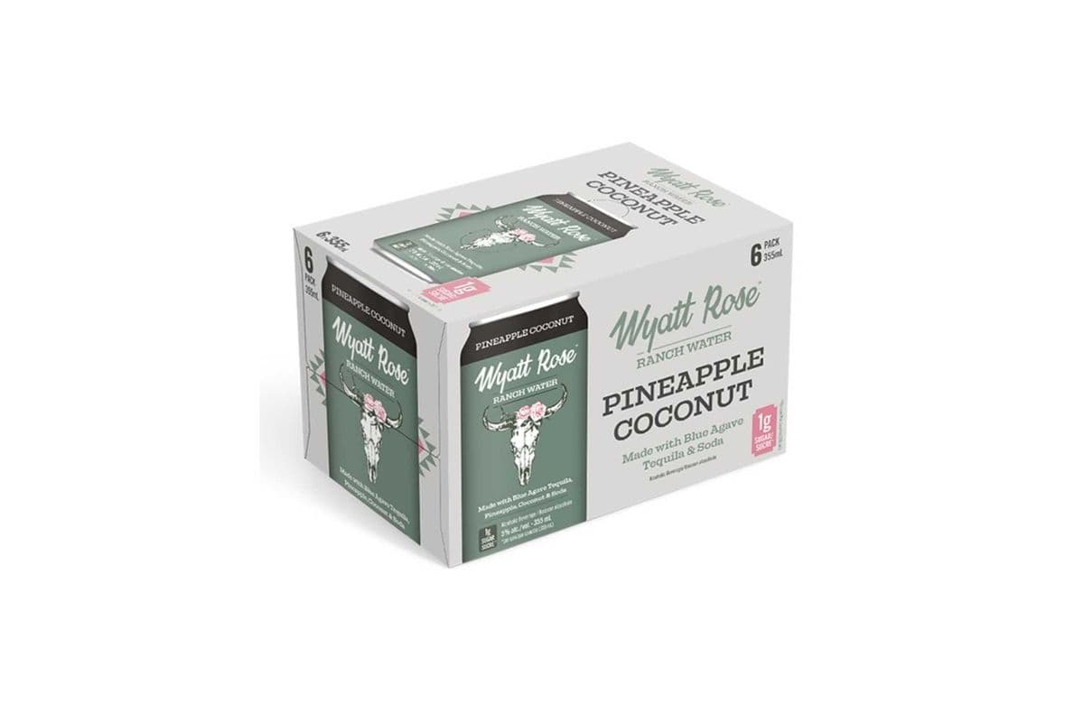 Wyatt Rose Ranch Water Pineapple Coconut (6 x 355ml)