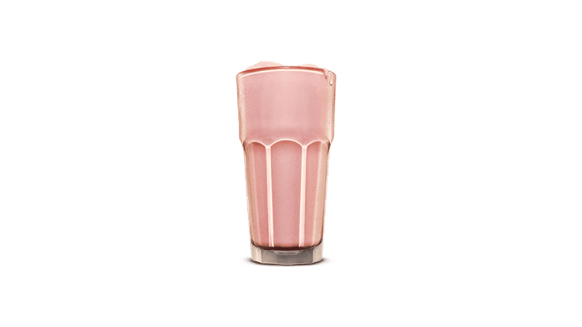 Lait fouetté aux fraises