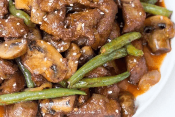 58. Beef with Two Kinds of Mushrooms