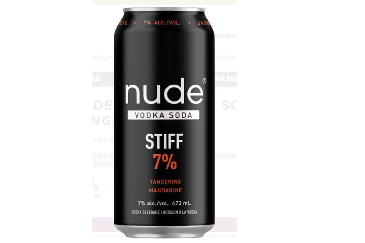 Nude Stiff Vodka Soda Tangerine (1 x 473 ml can)