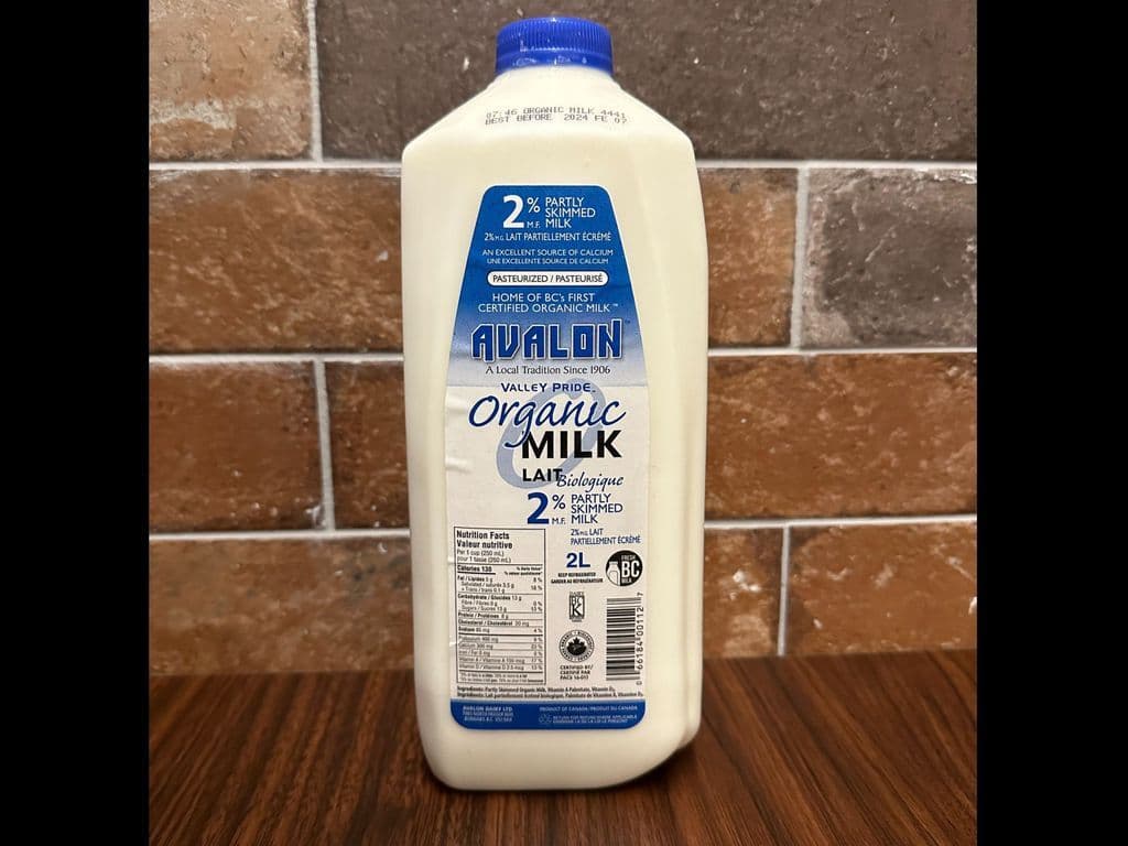 Avalon Organic 2% Milk 2L