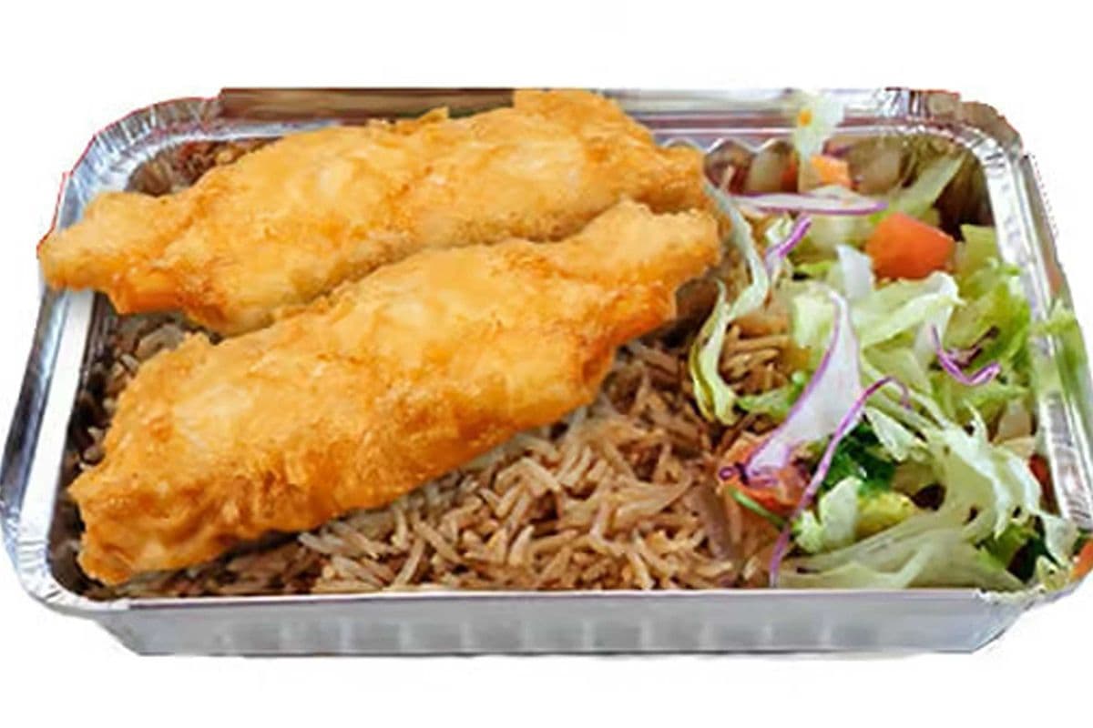 Fish Over Rice Platter
