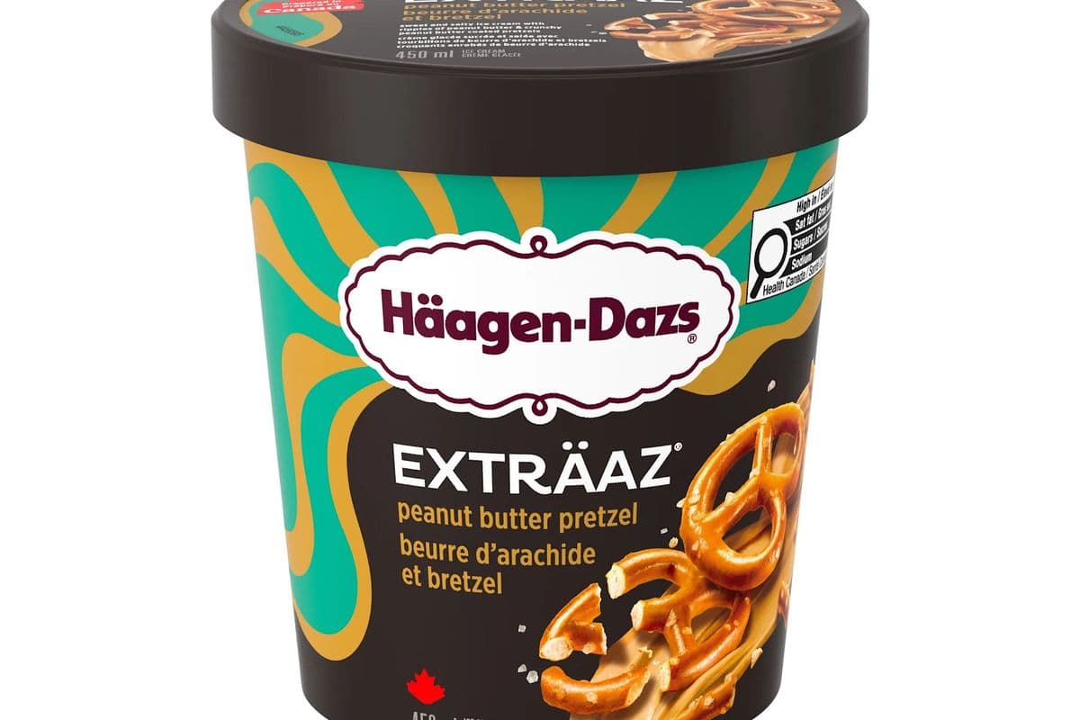 Häagens Dazs (Pot / Jar) - Beurre d’arachide et Bretzel / Peanut Butter Pretzel (450 ml)