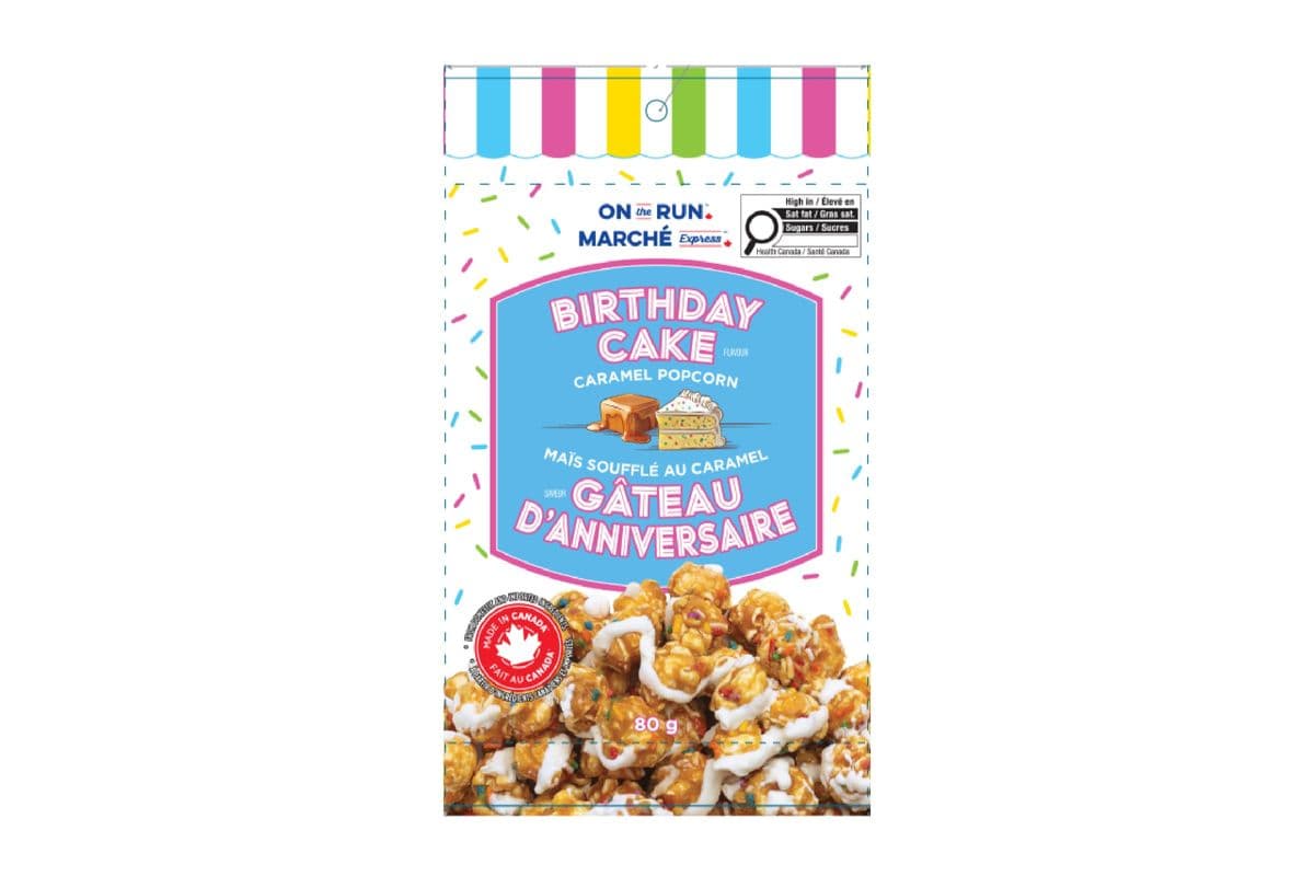 On The Run Birthday Cake Caramel Popcorn (80g) 77817