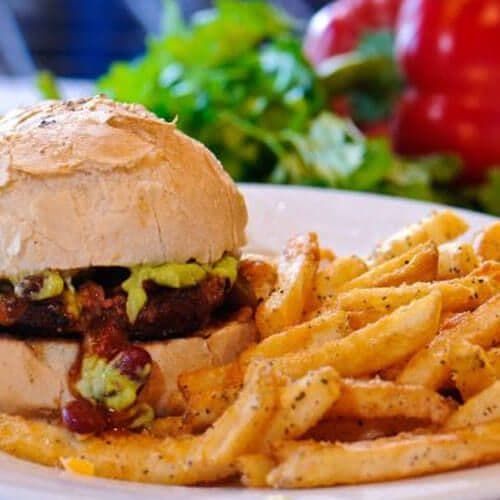 Mex Burger and Fries