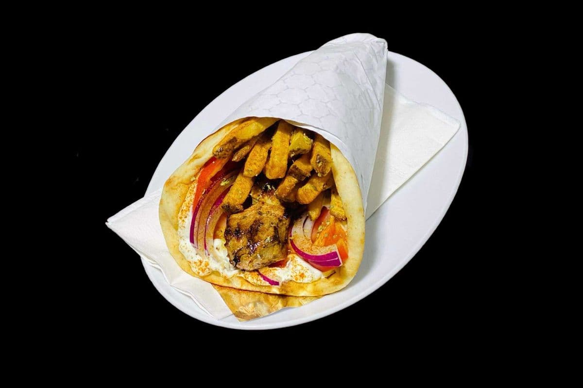Pork Souvlaki on a Pita